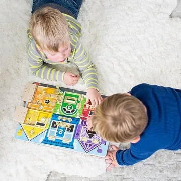 Melissa & Doug Wooden Latches Board Educational Activity Toy