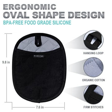 Rorecay Silicone Pot Holders Featuring Large Non-slip Design