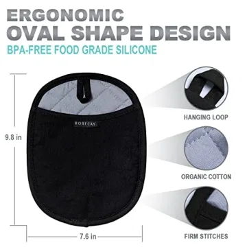 Rorecay Silicone Pot Holders Featuring Large Non-slip Design