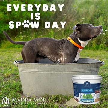 Madra Mor Mobility Dog Essentials Mud Bath | Dog Bath Spa Treatment for Dog Arthritis Pain Relief | Anti Itch for Dogs Wash for Dog Grooming | 7.5lb Pail w Worldwide Nutrition Multi Purpose Key Chain