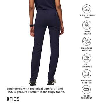 FIGS YOLA Women's Skinny Scrub Pants in Navy