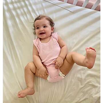 Babysium 5 Pack Sleeveless/Short Sleeve 100% Cotton Baby Bodysuit (6-9 Months, Basic Color - 2)