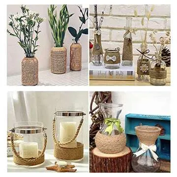 WODTRUE 3 Ply 2mm Thick 328 Feet Natural Jute Twine 2 Pack,Christmas Twine,Best Arts Crafts Gift Twine Durable Packing String for Weddings,Gift Wrapping, Gardening,DIY Crafts, Decoration.