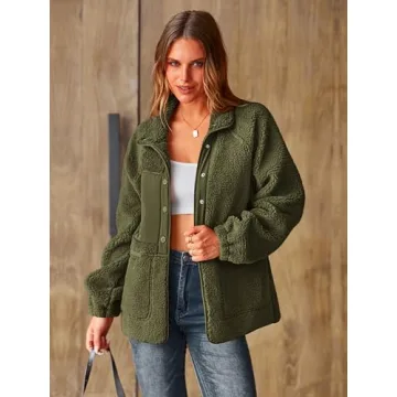 PRETTYGARDEN Women Sherpa Fleece Jacket for Winter