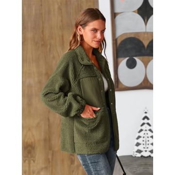 PRETTYGARDEN Women Sherpa Fleece Jacket for Winter