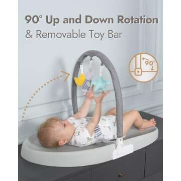 Papablic Baby Changing Pad, Waterproof & Non-Slip, Includes Washable Cover, Safety Strap for Standar...