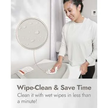 Papablic Baby Changing Pad, Waterproof & Non-Slip, Includes Washable Cover, Safety Strap for Standard Dresser, Changing Table, Bed, Sofa