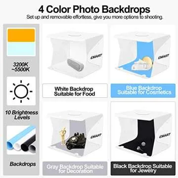 Upgrade EMART 14" x 16" Photography Light Box for Stunning Images