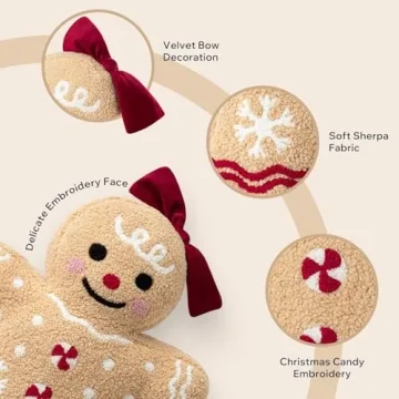 Adorable Phantoscope Gingerbread Girl Cushion for Holidays