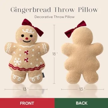 Adorable Phantoscope Gingerbread Girl Cushion for Holidays