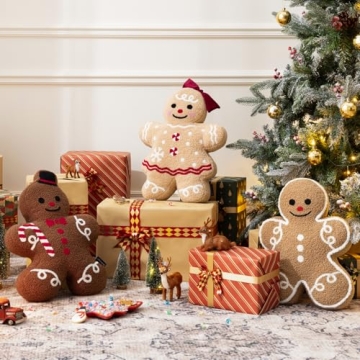 Adorable Phantoscope Gingerbread Girl Cushion for Holidays