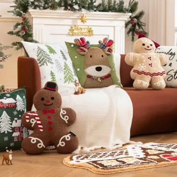 Adorable Phantoscope Gingerbread Girl Cushion for Holidays