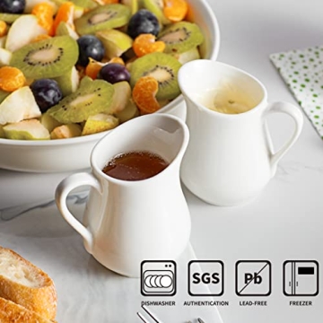 Gurygo Classic White Creamer Set - Perfect for Sauces & Milk