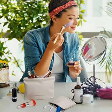 SELLYFELLY Small Cosmetic Bag for Women 2 Pieces Makeup Bag for Purse Travel Makeup Organizer Bag Waterproof Makeup Pouch