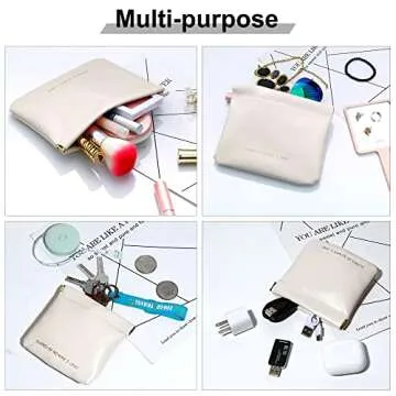 SELLYFELLY Small Cosmetic Bag for Women 2 Pieces Makeup Bag for Purse Travel Makeup Organizer Bag Waterproof Makeup Pouch