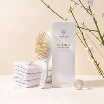 Gua Sha Hair Brush with Titanium Needles for Scalp Massage