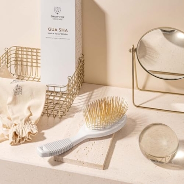 Gua Sha Hair Brush with Titanium Needles for Scalp Massage
