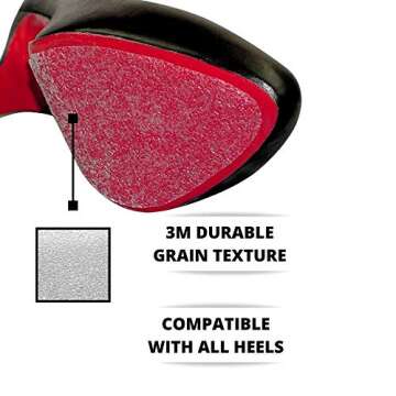 6 Pack- Sole Protector Stickers for High Heel Shoes - Clear 3M CL Christian Louboutin Red Bottoms - Compatible for All Heels - 6 Sheets for 3 Pair of Shoes - 5X5 INCH Sheets