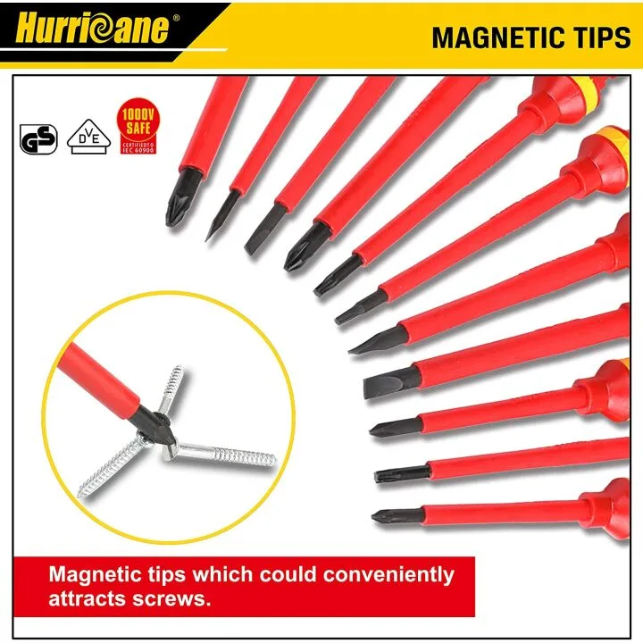 HURRICANE 1000V Insulated Screwdriver Set - 13 Pieces