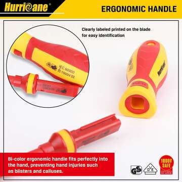 HURRICANE 1000V Insulated Screwdriver Set - 13 Pieces