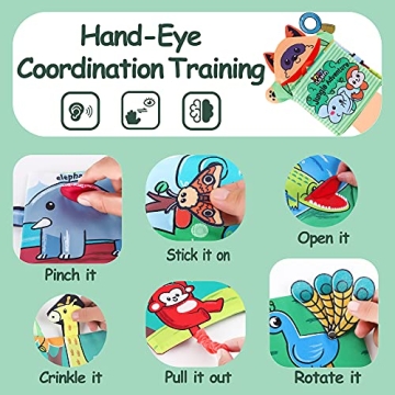 Animal Cloth Book Set for Babies – Interactive 6PCS Book
