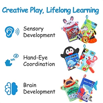 Animal Cloth Book Set for Babies – Interactive 6PCS Book