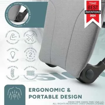 Ready Rocker Deluxe Slate | Ergonomic Back Support Rocker