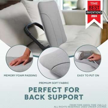 Ready Rocker Deluxe Slate | Ergonomic Back Support Rocker