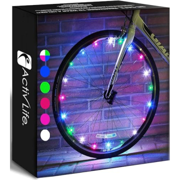 Activ Life LED Bike Wheel Lights (2 Tires) Cool Bike Lights - Kids Stocking Stuffer for Kids Toys Gi...