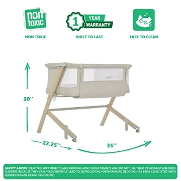 Evolur Stellar Bassinet - Lightweight, Adjustable, Portable