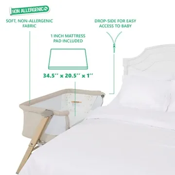 Evolur Stellar Bassinet - Lightweight, Adjustable, Portable