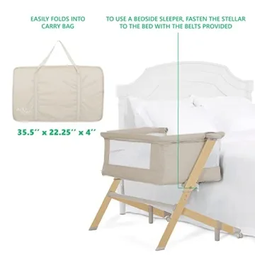 Evolur Stellar Bassinet - Lightweight, Adjustable, Portable