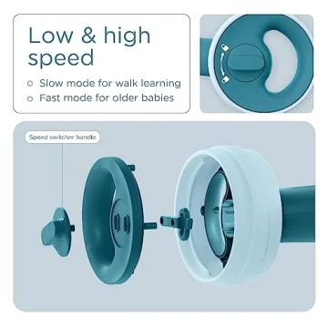 KÜB Baby & Toddler Walker Push Toy, Interactive Sound & Light Effect Musical Montessori Activity Center, Adjustable Speed Wheel, Safe & Stable, Fun Gift for Boy and Girl Learning to Stand & Walk