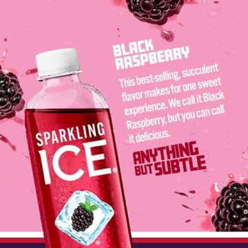 Sparkling Ice Black Raspberry Flavored Water 12 Pack