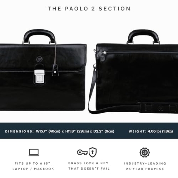 Maxwell Scott Men's Italian Leather Briefcase - Stylish & Durable