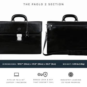 Maxwell Scott Men's Italian Leather Briefcase - Stylish & Durable