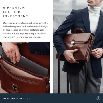 Maxwell Scott Men's Italian Leather Briefcase - Stylish & Durable