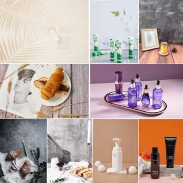 Photography Backdrops Product Photo Background: Small Size Photoshoot Paper for Food Jewelry Content Creation Picture. (Light Color 14-Colors 22X 34inch)