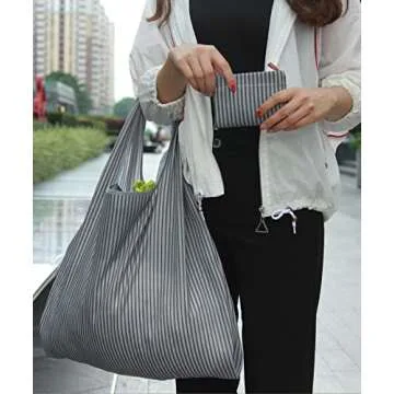 KINGMAS Eco-Friendly Reusable Grocery Bags - Compact & Washable