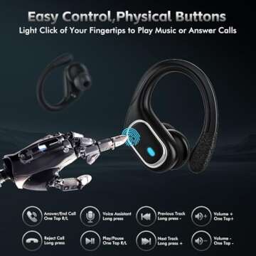 T16 Wireless Earbuds 80Hrs Playtime IPX7 Waterproof Sport