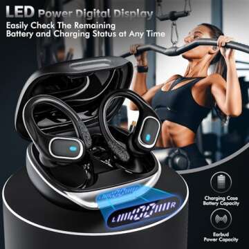 T16 Wireless Earbuds 80Hrs Playtime IPX7 Waterproof Sport