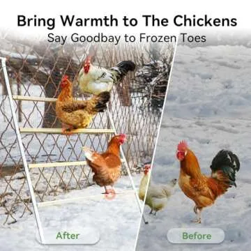 PETSFIT Square Chicken Roosting Perch, Perfect for Backyard Poultry, Chicken Perch for Coop, Easy to Assemble&Clean, Farm Chicken Toys (55" L x 40" W)