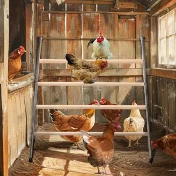 PETSFIT Square Chicken Roosting Perch, Perfect for Backyard Poultry, Chicken Perch for Coop, Easy to Assemble&Clean, Farm Chicken Toys (55" L x 40" W)