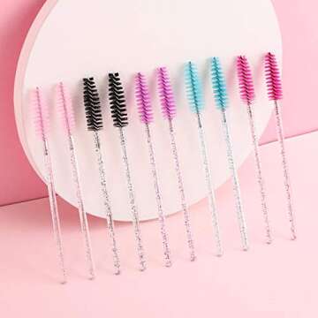 Tbestmax 1000 Disposable Colorful Mascara Wands