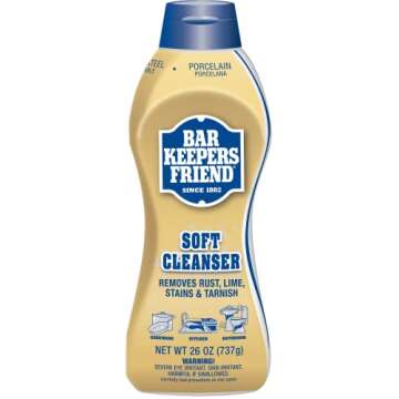BAR KEEPERS FRIEND Soft Cleanser Liquid (26 oz - English/Spanish) - Multipurpose Cleaner & Rust Stai...