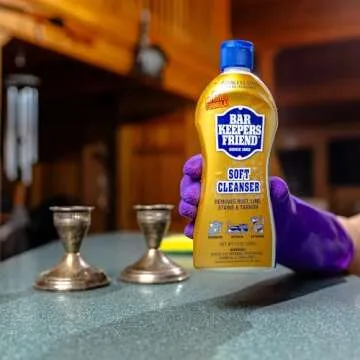 BAR KEEPERS FRIEND Soft Cleanser Liquid (26 oz - English/Spanish) - Multipurpose Cleaner & Rust Stain Remover for Stainless Steel, Porcelain, Ceramic Tile, Copper, Brass, and More (6)