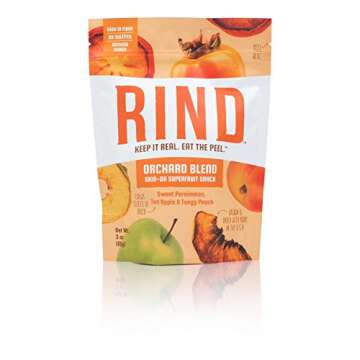 RIND Snacks Sun-Dried Skin-On Superfruit Snack Variety Pack, Tropical Blend, Orchard Blend, and Tangy Kiwi, High Fiber, No Sulfites, Antioxidants from Vitamin C, Gluten-Free, 3oz Pouch, Pack of 3