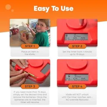 kSafe Time Locking Container, Medication Lock Box, Break Bad Habits - Quit Smoking, Snacking, Drinking & Gaming Addiction, Phone Jail, Family Time (Medium, White Lid + 5.5” Clear Base)