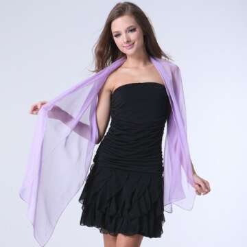 Fashionable Solid Color Chiffon Scarf - Sky Blue