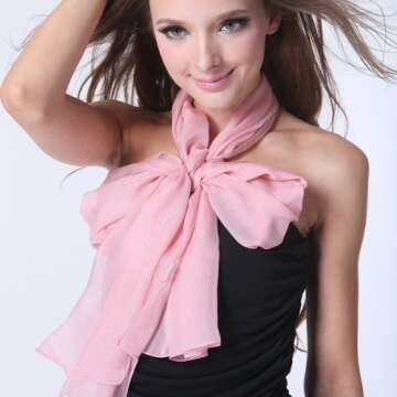 Fashionable Solid Color Chiffon Scarf - Sky Blue